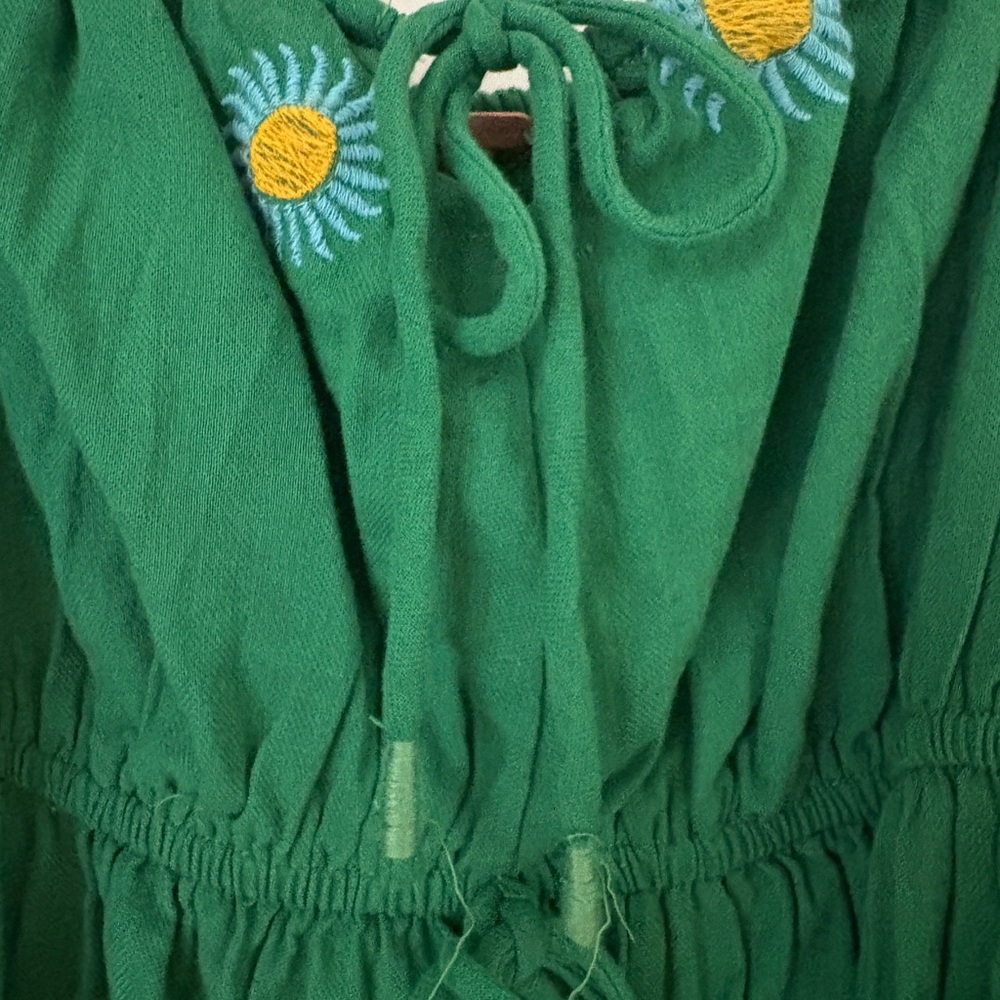 Free People Green with Yellow Floral Embroidery - Picture 7 of 8